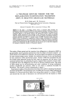 A TWO-PHASE MIXTURE THEORY FOR THE DEFLAGRATION