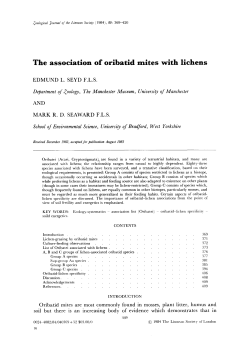 The association of oribatid mites with lichens