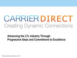 Advancing the LTL Industry Through Progressive Ideas and