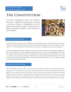 Teacher`s Guide: The Constitution