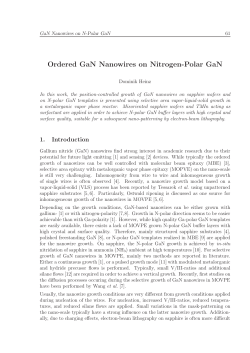 Ordered GaN Nanowires on Nitrogen-Polar GaN