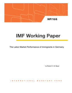 The Labor Market Performance of Immigrants in Germany