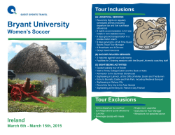 Final Itinerary - Quest Sports Travel