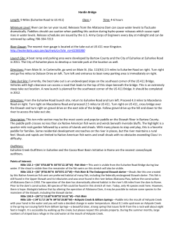 Hardin Bridge Length: 9 Miles (Euharlee Road to US 411) Class: I