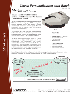 For additional specifications and features see Brochure