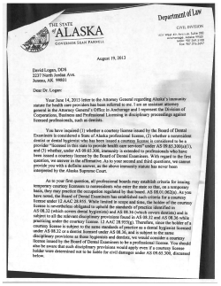 HB 269 - Legal Opinion, DOL 8.19.13