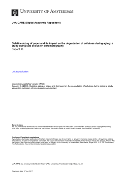 Gelatine sizing of paper and its impact on the - UvA-DARE