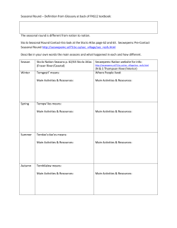 Seasonal Round &ndash; Definition from Glossary at