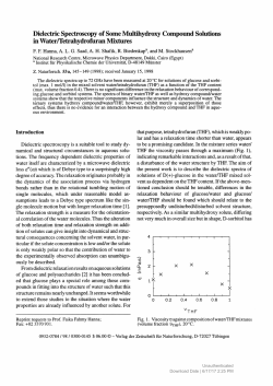 Dielectric Spectroscopy of Some Multihydroxy Compound Solutions