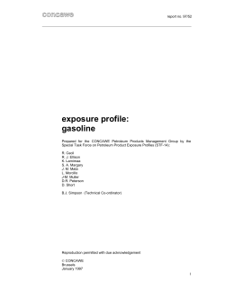exposure profile: gasoline