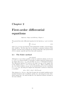 First-order differential equations