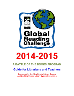 Global Reading Challenge Brochure 2013-14