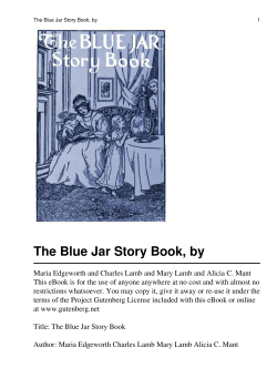 The Blue Jar Story Book, by - University of Macau Library