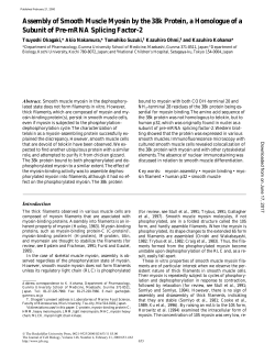 Assembly of Smooth Muscle Myosin by the 38k Protein, a