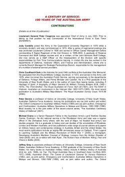 2001 Chief of Army Conference