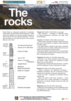 Mount Baldo is composed prevalently of carbonate