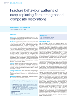 Fracture behaviour patterns of cusp