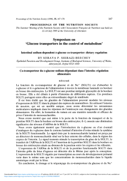 Intestinal sodium-dependent D-glucose co-transporter