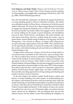 Geir Helgesen and Hatla Thelle, Dialogue with North Korea?