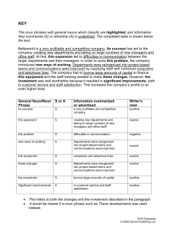 F Use of General Nouns in Developing Texts - Answers