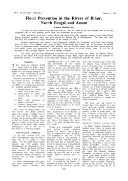 Flood Prevention in the Rivers of Bihar, North Bengal and Assam