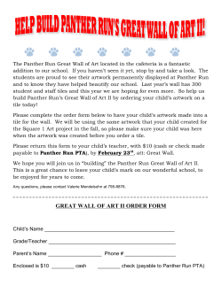 GREAT WALL OF ART II ORDER FORM