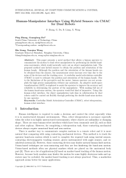 Human-Manipulator Interface Using Hybrid Sensors via CMAC for