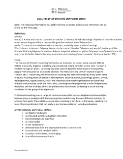 Qualities of Effective Mentor