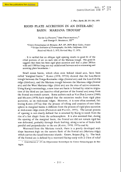 Rigid plate accretion in an inter-arc basin : mariana trough