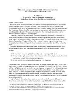 A Theory of Ambiguous Property Rights in Transition