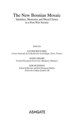 New Bosnian Mosaic : Identities, Memories and Moral Claims in a