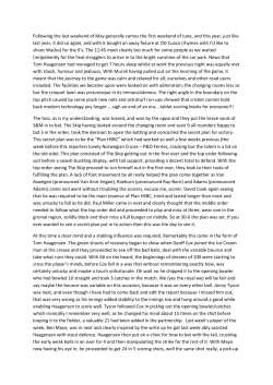 Following the last weekend of May generally comes the first