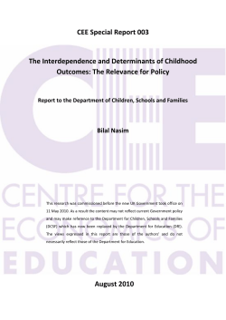 The Interdependence and Determinants of Childhood Outcomes