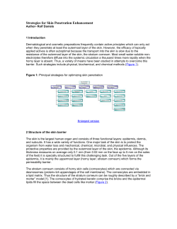 Strategies for Skin Penetration Enhancement