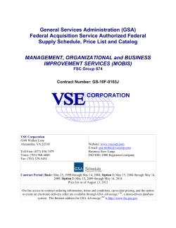 General Services Administration (GSA) Federal Acquisition Service