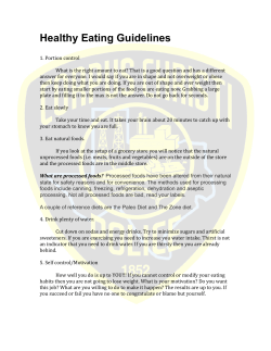 Healthy Eating Guidelines