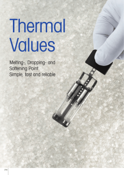 Melting-, Dropping- and Softening Point Simple, fast