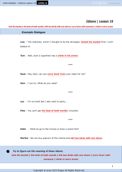 Idioms | Lesson 19