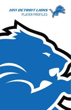 2011 Detroit Lions Player Profiles