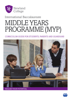 middle years programme (myp)