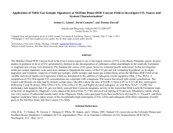 Application of Noble Gas Isotopic Signatures at McElmo Dome