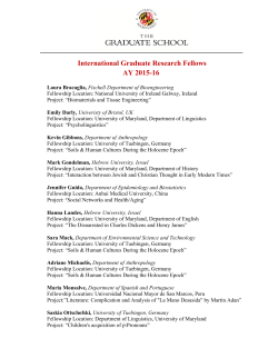 International Graduate Research Fellows AY 2015-16