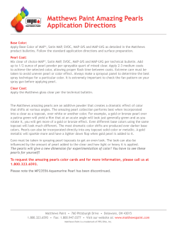 Matthews Paint Amazing Pearls Application Directions