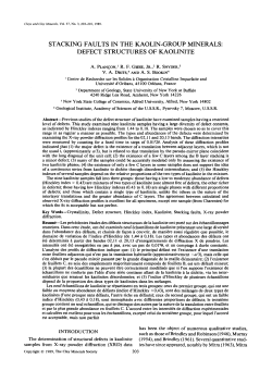 stacking faults in the kaolin-group minerals: defect structures of