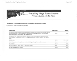 Prevailing Wage Rates System - Connecticut Department of Labor