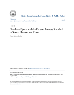 Gendered Space and the Reasonableness