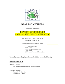 dear bsc members beacon soccer club annual end of season picnic