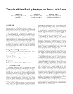 Towards a Billion Routing Lookups per Second in Software