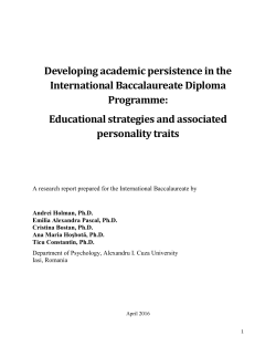 Full report - International Baccalaureate
