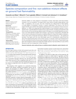 non-additive mixture effects on ground fuel